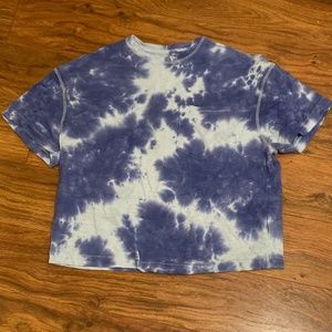Blue Tie Dye Boxy Shirt
